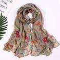 thumbnail image 3 of Women's Spring Fashion Long Print Scarf Lightweight Colored Sun Protection Wrap, 3 of 3