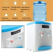 SUDEG Hot & Cold Water Cooler Dispenser Free standing Top Loading for Office Cooler Dispenser Free Standing Top Loading Home Office White & Blue fit Home Office Use Desktop