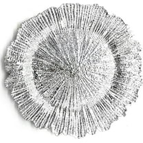 Allgala 13-Inch -Pack Heavy Quality Round Charger Plates-Reef Silver-HD80332