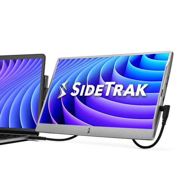 SideTrak Monitor Portátil Giratorio de 14" con Pantalla Dual para Portátil FHD IPS USB con Soporte/mac, PC y Compatible con Chrome/se Adapta a Todos los Tamaños de Laptop/con Alimentación USB-C O Mini