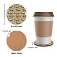 thumbnail image 2 of Breakfast Food Sandwich Car Coasters for Drinks with A Finger Notch for Easy Removal Cup Holder Coaster Cup Mat Car Interior Accessories 4PCS, 2 of 8