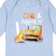 thumbnail image 4 of Inktastic One and Digging It Bulldozer 1st Birthday Boys or Girls Long Sleeve Baby Bodysuit, 4 of 5