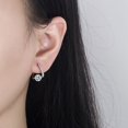 thumbnail image 3 of Opolski 1 Pair Pendant Earrings Faux Crystal Hoop Earrings Irregular Hypoallergenic Electroplated Fashion Accessory, 3 of 8