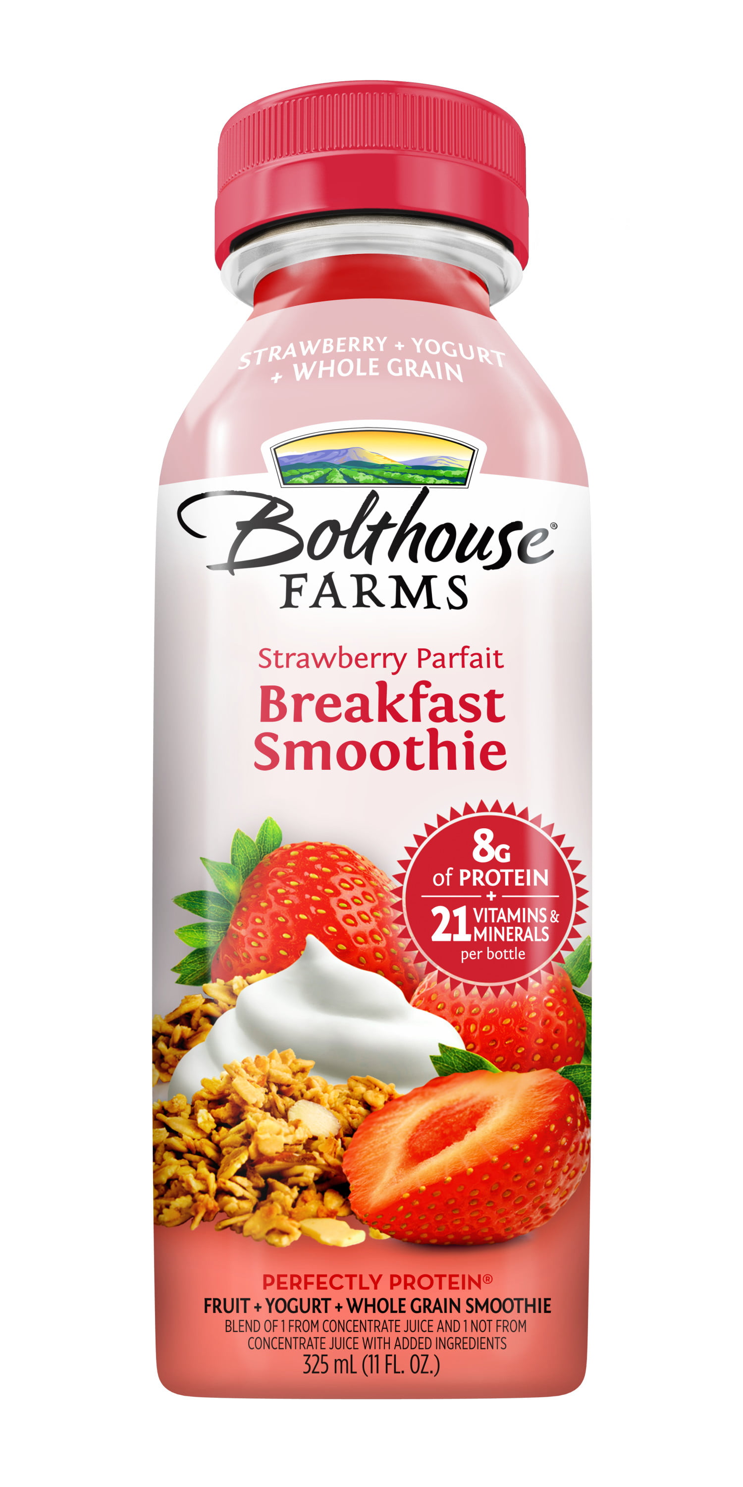 Bolthouse Farms Strawberry Parfait Breakfast Smoothie Fruit Drink, 11 Oz - Walmart.com