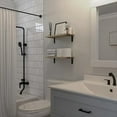 thumbnail image 4 of Estantes Flotantes, Estantes Flotantes de Madera para DecoracióN de , Estante de BañO Flotante Montado en la Pared para Almacenamiento Negro, 4 of 6