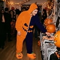 thumbnail image 5 of Basysin Halloween Pajamas Split Color Hooded Onesie Pajamas Soft Unisex Long Sleeve Jumpsuit Comfortable Cosplay Costume For Men And Women Halloween Costume Sleepwear, 5 of 8