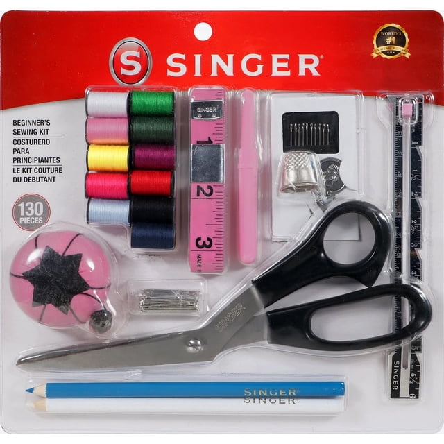 Kit de costura Singer 01512 para principiantes, 130 piezas, con hilo de coser a mano