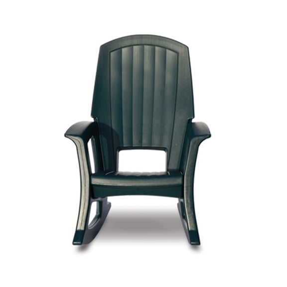 Open Box Semco Plastics SEMS Recycled Plastic Resin Patio Rocking Chair, Green
