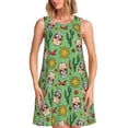 thumbnail image 1 of Disketp Vintage Sugar Skull para Vestido sin Mangas para Mujeres, Vestidos de Verano para Mujeres, Casual y Holgado para la Playa, 1 of 7