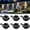 Black White Light 6pcs, variant on Solar LED Gutter Wall Light Outdoor Accent Waterproof Fence Soffit Lamp | Sun Powered Roofline Eaves Illumination Wireless Dusk Sensor Fascia Garden Perimeter Pathway Patio Deck Railing Fixture