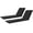 Black, variant on Costway 2 PCS Outdoor Chaise Lounge Cushion with Hook & Loop Fastener Fixing Straps Patio Blue