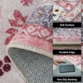 thumbnail image 3 of AIR-Rug 4x6 Machine Washable Rugs Boho Soft Indoor Area Rugs for Living Room Bedroom Decor, Non-Slip Backing Throw Rugs Berry Multi, 3 of 4