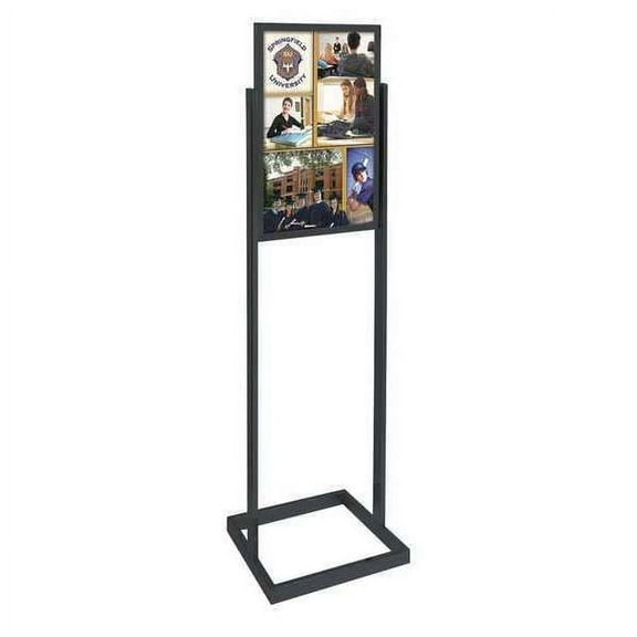 Manufacturer Varies Sign Holder, Pedestal, 14x22, Alum, Black 650-BLK-UVP