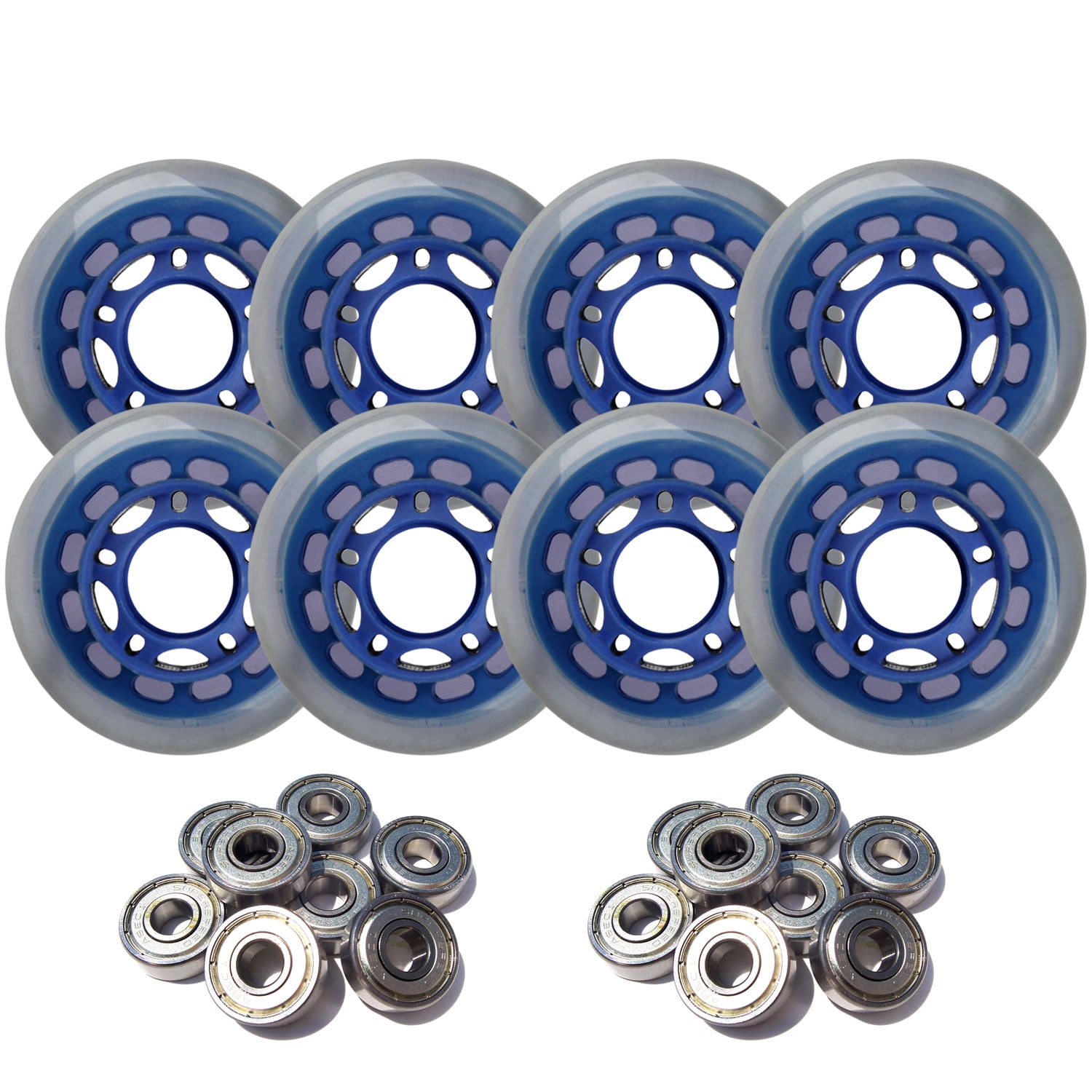 Pro Stock Inline Skate Hockey Wheels 68MM 82A 8Pack ABEC 5 BEARINGS