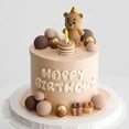 thumbnail image 6 of Birthday Party Decoration Set Simple Brown and Gold Color Multi-piece Combined Desktop Ornament Arrangement Accessories, 6 of 7