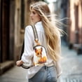 thumbnail image 7 of Stylish Leather Crossbody Bag 8.46x5.9x2.16In Easy To Carry Multi-Purpose Travel Hiking Shopping Fashion Bag Beautiful Cute Orange Fox, 7 of 7