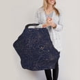 thumbnail image 3 of Fotbe Navy Dark Blue Pattern Car Seat Covers for Babies, Nursing Breastfeeding Cover Infant Carseat Canopy, Soft Stretchy Carrier Cover, 3 of 9