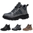 thumbnail image 4 of XIMIN Men Hiking Shoes Slip Resistant Safety Shoes Indestructible Construction Waterproof Trail Fashion Sneakers Breathable Lightweight Non-Slip Outdoor Walking Sports Shoes, 4 of 8
