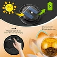 thumbnail image 3 of Garden Solar Lights Outdoor(2Pack) , Amber Crackle Globe Glass Lotus Decoration , Waterproof Orange Metal LED Flower Lights for Patio,Lawn,Walkway,Tabletop,Ground, Garden Gifts for Women, 3 of 6