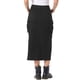 thumbnail image 3 of Falda Cargo de Denim INSPIRE CHIC para Mujeres, Falda Midi de Jean con Corte en la Parte Inferior y Bolsillo, Color Negro, 3 of 6
