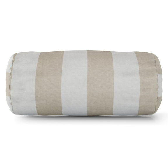 Majestic Home Goods Bolster Pillow Vertical Stripe Sand