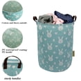 thumbnail image 4 of Laundry Basket with Strong Handles - Waterproof Dirty Clothes Laundry Basket, Collapsible & Convenient Home Organizer Containers for Kids Toys, Baby Clothing ( Blue Rabbit ), 4 of 7