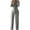 Gray, variant on Aoochasliy Womens Pants Clothes Solid Color Long Sleeve Cardigan Slim Buttoned Casual Pants Suit