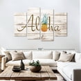 thumbnail image 3 of Elephant Stock Aloha Pineapple Wall Art - Horizontal Multi Panel Canvas - Living Room Wall Decor - Food And Drink Multi Panel - Blue And Gray Decor - 84" x 54", 3 of 8