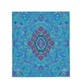 thumbnail image 4 of Durable Soft Flannel Blanket - Cozy Kaleidoscopic Design in Pink Green Purple & Blue for Sofa Travel Bed & Chair, 4 of 7