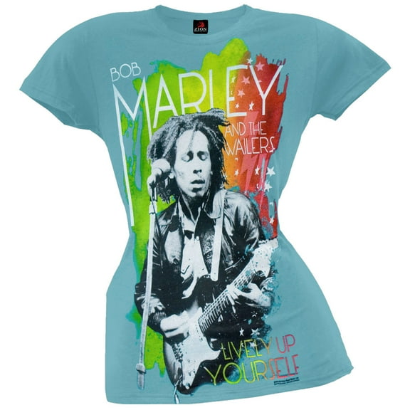 Bob Marley Women's Juniors Wailers Lively Short Sleeve T Shirt