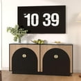 thumbnail image 1 of 63" Modern Farmhouse Sideboard Buffet Cabinet with Storage and Fluted Doors Storage Sideboard for Dining Room, Coffee Bar & Wine Bar Console Table for Living Room, Kitchen, 1 of 7