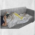 thumbnail image 6 of Bird Soft Flannel Fleece Throw Blanket, Abstract Modern Art Deco Design Inspired Birds and Leaves Illustration, Cozy Plush for Indoor and Outdoor Use, 70" x 90", Warm Taupe Yellow White, by Ambesonne, 6 of 6
