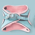 thumbnail image 2 of Arnés para gatos con correa reflectante de 1,5 m y parches de colores, con velcro, para perros y gatos, color rosa y azul, talla S, apto para perros de 0 a 2 kg (0 a 4,4 lb), 2 of 5
