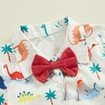 thumbnail image 5 of Bagilaanoe 2pcs Toddler Baby Boy Girl Shorts Set Short Sleeve Print Shirt Tops + Shorts 6M 12M 18M 24M 3T 4T Kids Casual Summer Clothes, 5 of 8