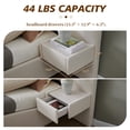 thumbnail image 3 of Upholstered Lift Storage Bed Frame with Velvet Headboard, 2 Drawers & 9.6" Under-Bed Storage, King Sizes in Beige, No Box Spring Needed, Ergonomic Design for Ultimate Comfort, 3 of 11
