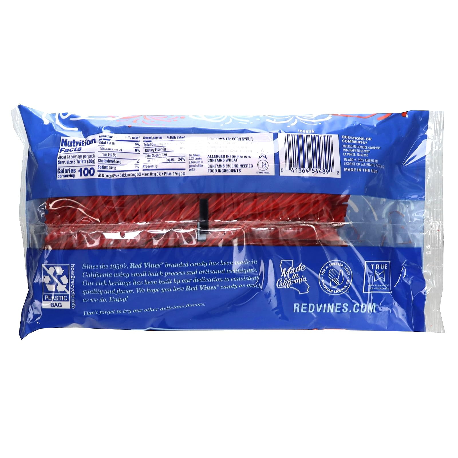 Red Vines Red Licorice Twists Original Red Flavor (Pack of 2)