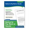 Adams Notice to Pay Rent or Vacate Easy-to-Use Legal Forms with Instructions, 11"x 8.5", White