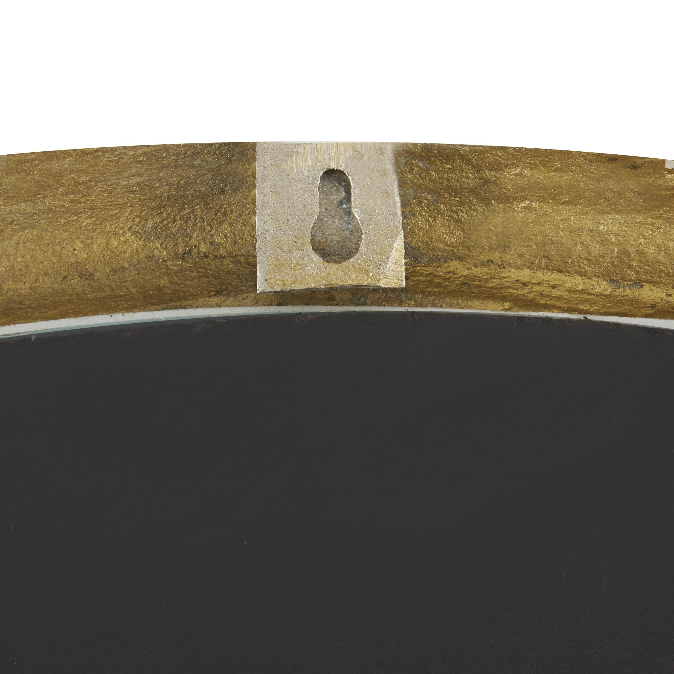 DecMode 36" x 43" Gold Melting Drip Abstract Wall Mirror