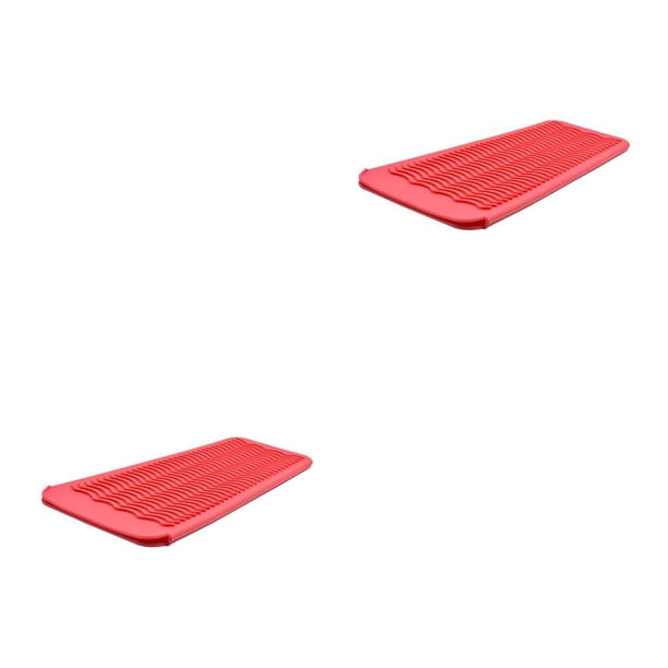 Bewildely Alfombrilla resistente al calor, silicona, fácil almacenamiento, diseño antideslizante, soporte de hierro plano, herramientas de estilismo para Type1 NO1 Bewildely CBP236861