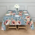 thumbnail image 3 of Pioneer Flower Floral Print Pattern Square Tablecloth,Waterproof Square Table Cover,Wipeable Spillproof Washable Table Cover for Home Kitchen Party Decor 52"x52"(132x132cm), 3 of 6