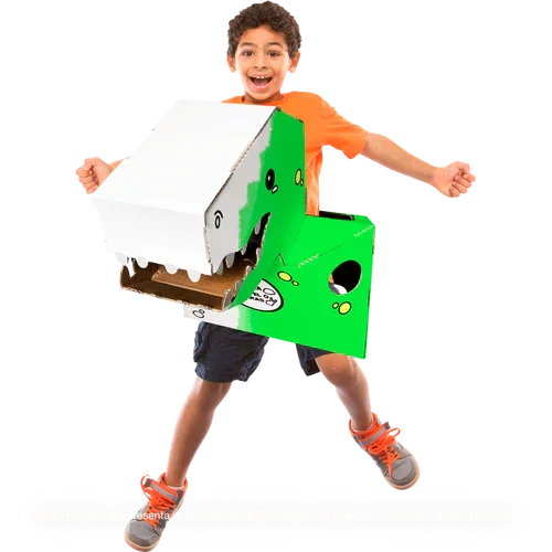 PIEDRA PAPEL O TIJERAS: Tiranosaurio (Dinosaurio; Juguete de cartón, Manualidades para niños, tamaño Grande, Pinturas Incluidas.)