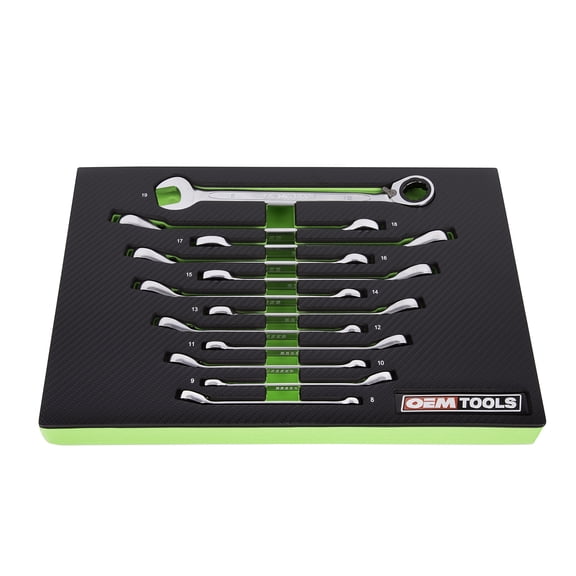 OEMTools 12 Piece RingStop Reversible Ratcheting Wrench Set (Metric)