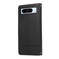 thumbnail image 5 of Allytechgroup Google Pixel 6 Wallet Case, With Hand Wrist Crossbody Shoulder Strap Makeup Mirror Retro PU Leather Stand Shockproof Folio Flip Cards Slots Cover for Googe Pixel 6, Black, 5 of 7