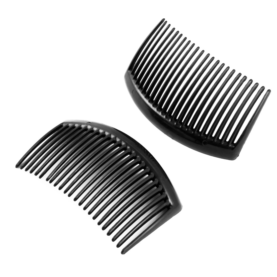 Unique Bargains Women Plastic Handmade 23 Tooth Hair Comb Clip DIY Jewelry Black 8 Pcs