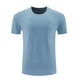 thumbnail image 3 of Manga Corta de Verano Tops de la Moda Casual de los Hombres de Color Sólido Solapa Top Camiseta Cuello Redondo, Camiseta Casual Ligera, 3 of 8
