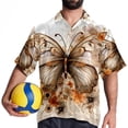thumbnail image 4 of Butterfly Fission Diagram Men's Short Sleeve Hawaiian Beach Shirts, Casual Printed Button Down Spread Collar Tops, Summer Unisex Style, 4 of 6