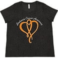 thumbnail image 3 of Inktastic Leukemia Awareness with Orange Ribbon Heart Women's Plus Size T-Shirt, 3 of 5