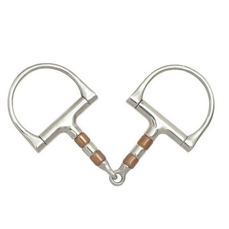 - Racing Dee Horse Bit Stainless Steel and Copper rollers 5 inch Snaffle Mouth