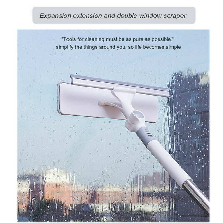 Finelylove Window Squeegee Cleaner, 2 In 1 Shower Squeegee With Extension  Pole, 58'' Telescopic Window Washing Equipment , Glass Cleaning Tools For  Indoor/Outdoor Window 