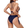 thumbnail image 5 of Womens String Triangle Halter Two Piece Bikini Swimwear Swimsuits Sets, 5 of 6